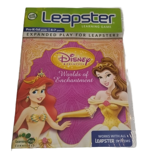 LeapFrog Disney Princess Worlds of Enchantment Learning Game (Leapster, 2007) - Picture 3 of 3